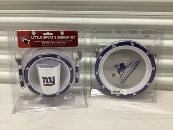 Two NY Giants Little Sports Dinner Sets