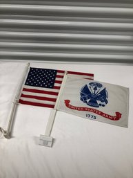 Army & US Car Flags