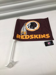 Washington Redskins Car Flag With Tag