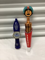 Saranac & Hoegarden Tap Handles