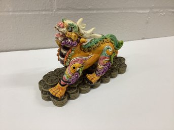 Colorful Foo Dog Statue