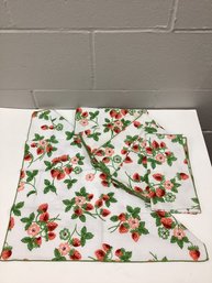 Set Of 6 Vintage Strawberry Napkins