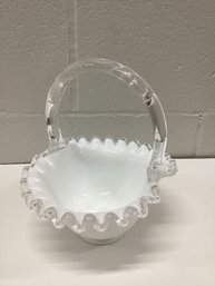 Fenton Silver Crest Basket