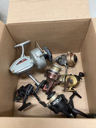 Box Of Vintage Fishing Reels