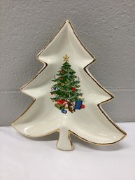 Vintage Christmas Tree Candy Dish