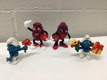 1978 & 1988 Smurfs & California Raisins