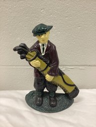 Golfer Cast Iron Door Stop