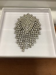 Vintage Rhinestone Waterfall Brooch