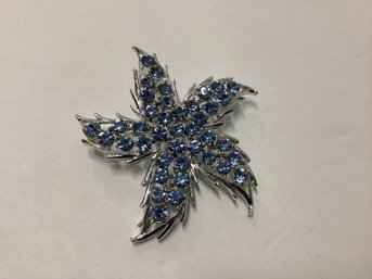 Starfish Snowflake Rhinestone Brooch