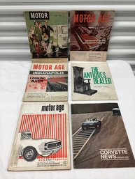 1960s & 70s Motor Age, Motor, Corvette News & Antiques Magazines