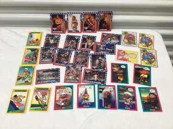 Early 1990s Trading Cards - Trolls, American Gladiators, Streetfighter, Rad Dudes,