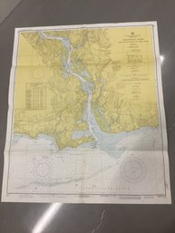 1973 Long Island Sound/ Conn. River Nautical Map