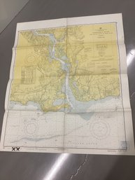 1971 Long Island Sound/ Conn River Nautical Map