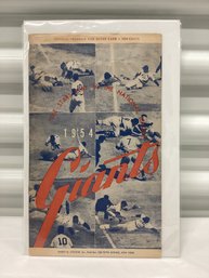 1954 NY Giants Vs Brooklyn Baseball Program Robinson