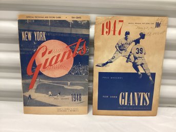 1947 & 1948 NY Giants Vs Brooklyn Programs