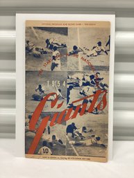 1954 NY Giants Vs Brooklyn Program