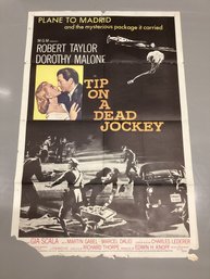 Vintage Hand Numbered MGM Tip On A Dead Jockey Original Movie Poster