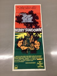 Vintage Original Movie Poster Hurry Sundown