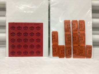 1940s-50s Coney Island Amusement Tickets & Coca Cola Punch Card