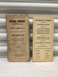 1950s & 60s Railroad Employees Time Tables