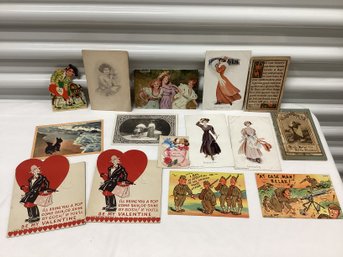 Antique Post Cards, Early Greeting Cards, War Time Post Cards