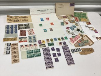 Vintage Stamp Blocks Incl. 3, 4 Cent