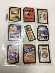 Early 1970s Wacky Packages Trading Card Stickers