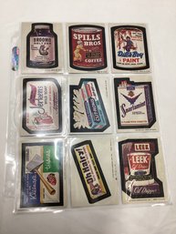 Early 1970s Wacky Packages Trading Card Stickers