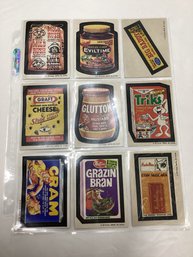 Early 1970s Wacky Packages Trading Card Stickers