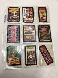 Early 1970s Wacky Packages Trading Card Stickers