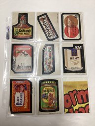 Early 1970s Wacky Packages Trading Card Stickers