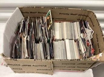 Box Full Of Mixed Sports Cards