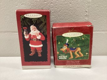 Hallmark Mickeys Holiday Parade & Santa Coca Cola Ornaments