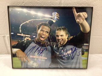 Signed New York Mets David Wright & Jose Reyes Photo