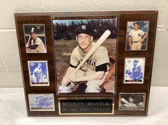 Mickey Mantle New York Yankees Plaque Removable Cards