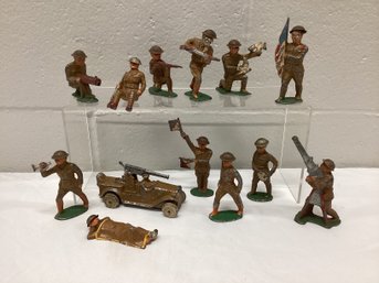 Vintage Lead Metal Military Figures