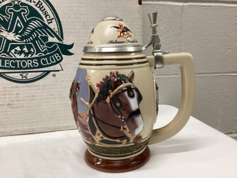 2001 Anheuser Busch Membership Stein With Box & Papers