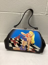 Isabella Fiore Pin Up Girl Sequined & Beaded Purse