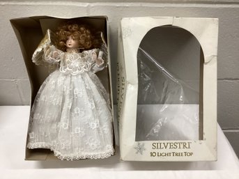 Vintage Silvestri Angel Lighted Tree Topper