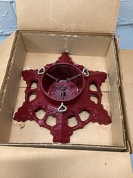 1992 John Wright Cast Iron Snowflake Christmas Tree Stand