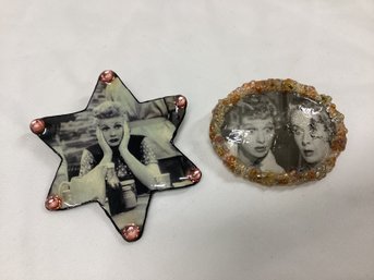 Hand Crafted Lucille Ball Brooches