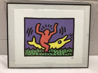 Keith Haring Iconic Dolphin Nouvellas Images Authorized Print