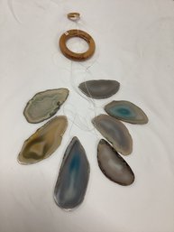 Geode Agate Slice Wind Chime