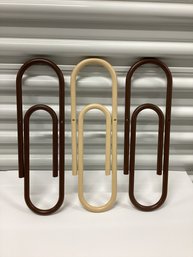 1981 Syroco Set Of Three Oversized Novelty Paper Clips