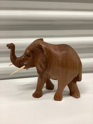 Hand Carved In Kenya Vintage Wood Elephant