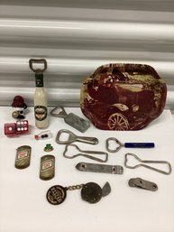 Vintage Smalls Incl. Bottle Openers, Shell & Coca-cola Advertising Keychains