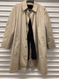 Vintage London Fog Trench Coat With Alpaca Blend Zippered Liner