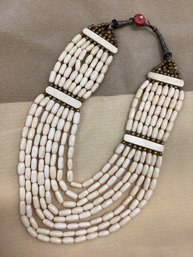 Heavy Beaded Tribal Hand Crafted Necklace