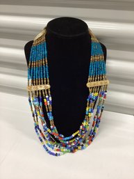 Tribal Bohemian Beaded Necklace