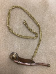 Metal Pipe/whistle Necklace